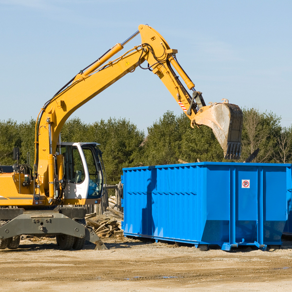 can i choose the location where the residential dumpster will be placed in Horatio South Carolina